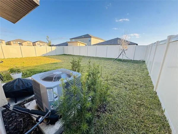 a house view with a backyard space