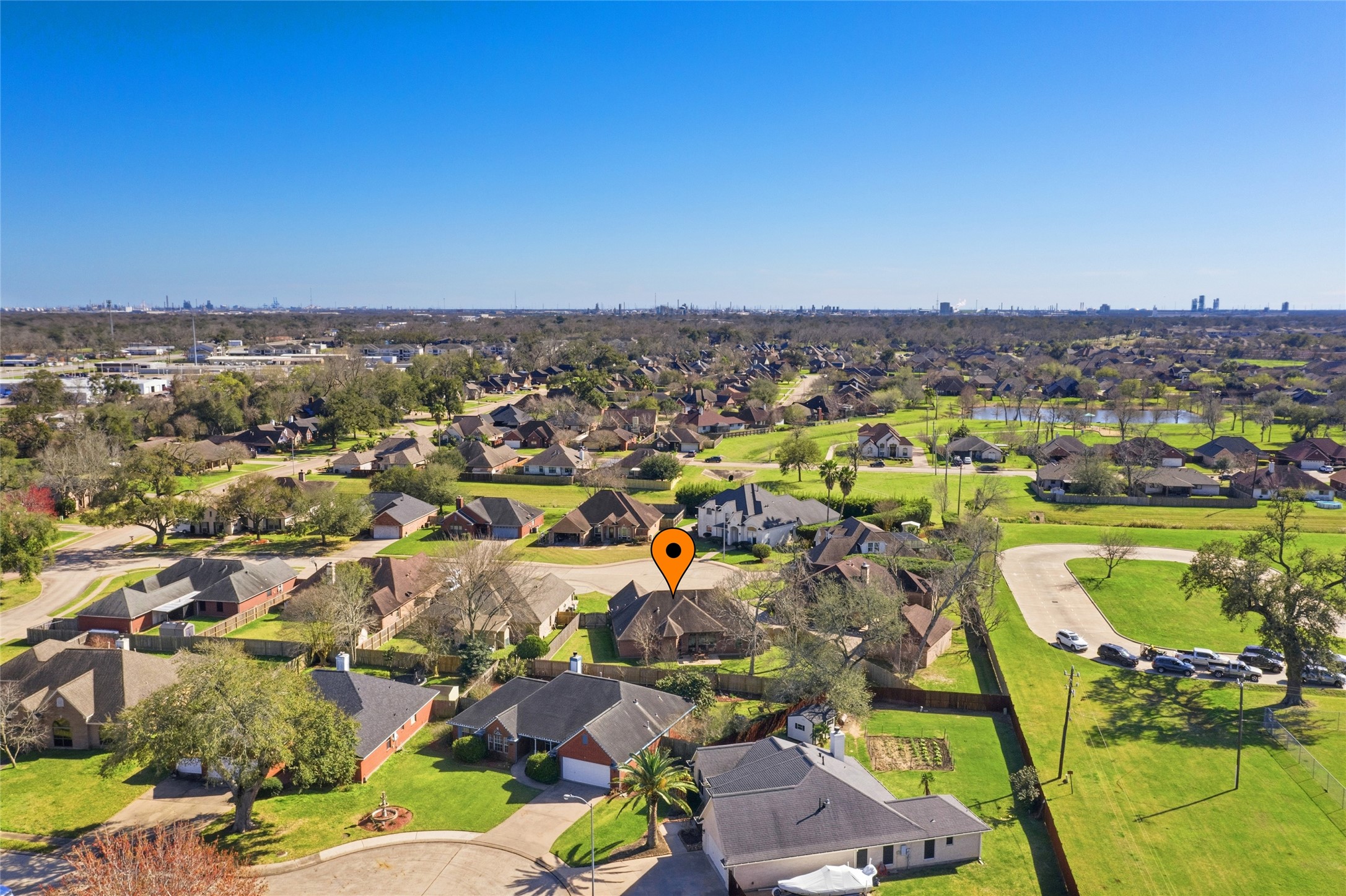 104 Hamilton Clute, TX 77531 - Photo 24 of 25 an aerial view of residential houses with outdoor space