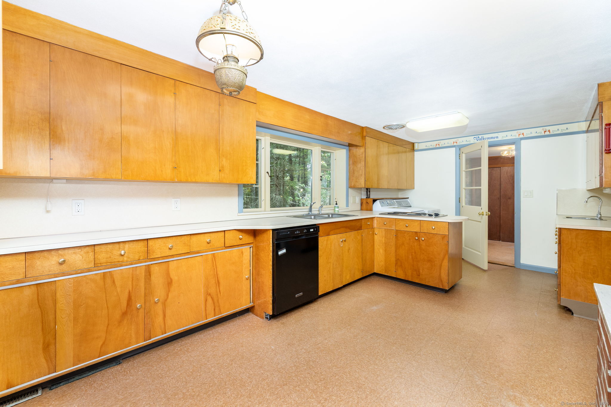 418 Plymouth Road Harwinton, CT 06791 - Photo 16 of 37 a large kitchen with stainless steel appliances granite countertop a sink dishwasher a refrigerator with wooden cabinets and floor
