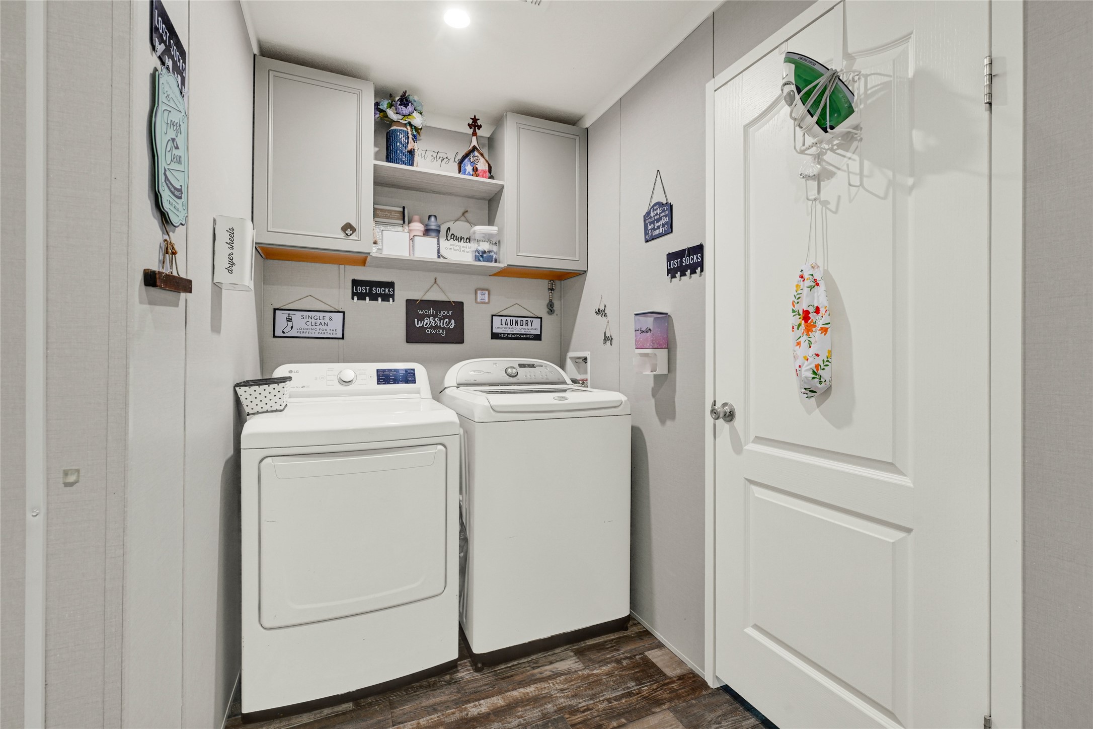 2105 Eagle Road Anahuac, TX 77514 - Photo 41 of 44 a view of storage room with washer and dryer