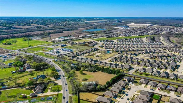 an aerial view of a city