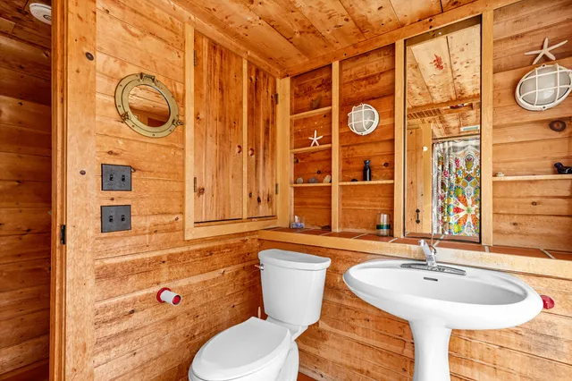 a bathroom with a sink and a toilet