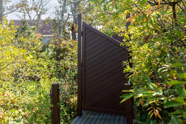 a backyard of a house