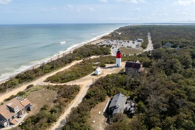 a view of city and ocean