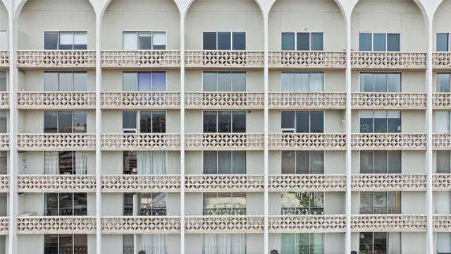 a front view of a building