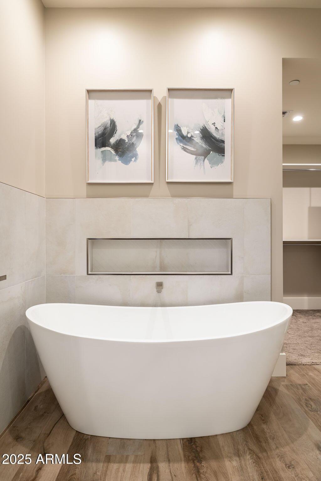 6525 East Cave Creek Road, Unit 31 Cave Creek, AZ 85331 - Photo 25 of 49 a white tub sitting in a bathroom