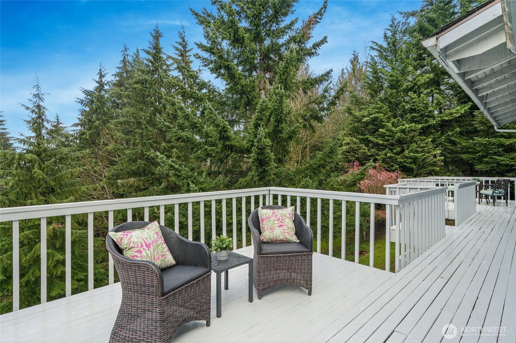 2420 Squak Mountain Loop Southwest Issaquah, WA 98027 - Photo 30 of 40 a view of a two chairs in the deck