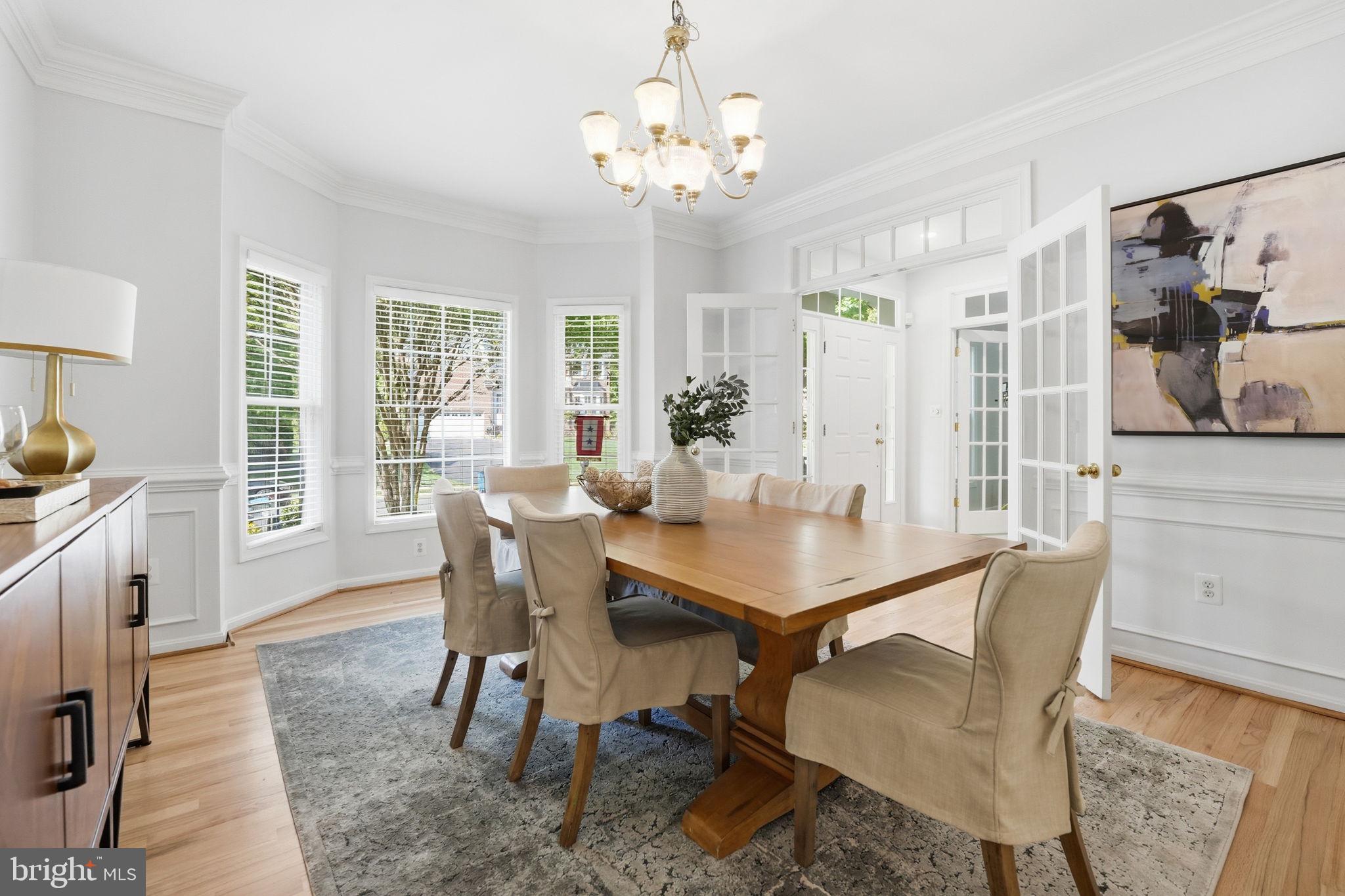 6075 Deer Ridge Trail Springfield, VA 22150 - Photo 21 of 61 a view of a dining room with furniture window and outside view