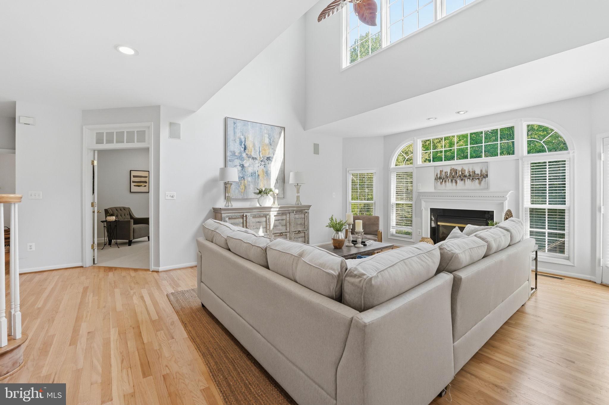 6075 Deer Ridge Trail Springfield, VA 22150 - Photo 8 of 61 a living room with furniture and a fireplace