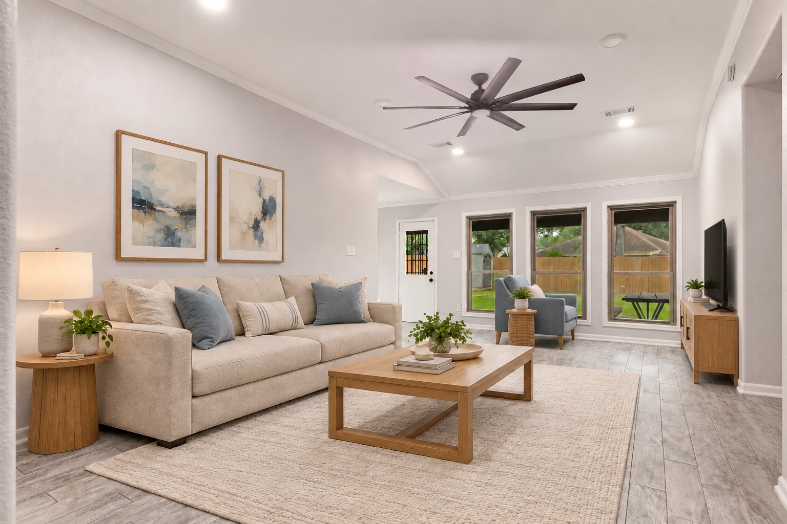 6123 Springhaven Drive Houston, TX 77396 - Photo 6 of 36 Living Room - Virtually Staged