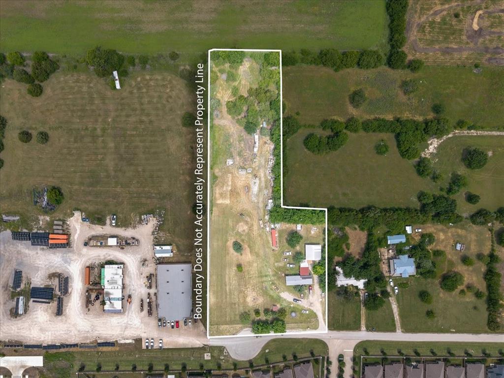 2511 Mathis Road Mansfield, TX 76063 - Photo 2 of 23 Aerial Map. Indicating a property boundary with a disclaimer regarding accuracy