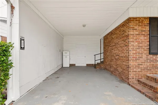 a view of workspace with stairs