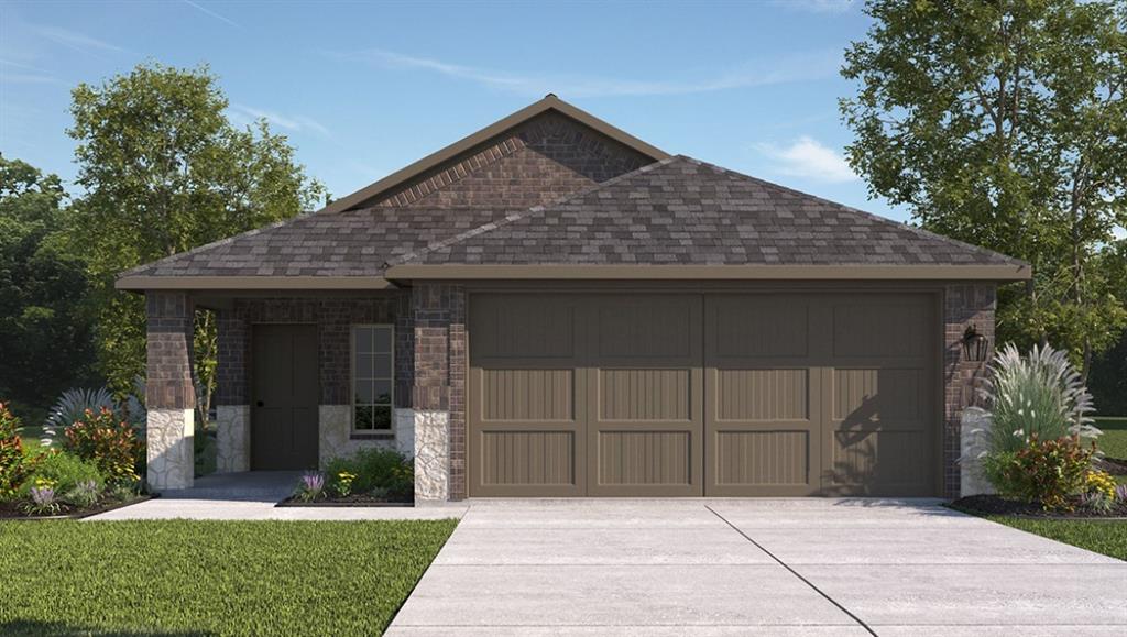 180 Mojave Road Boyd, TX 76023 - Photo 31 of 34 Front Elevation- D.R. Horton's Amber floor plan elevation E-All Home and community information, including pricing, included features, terms, availability and amenities, are subject to change at any time without notice or obligation. All Drawings, pictures, photographs, video, square footages, floor plans, elevations, features, colors and sizes are approximate for illustration purposes only and will vary from the homes as built.