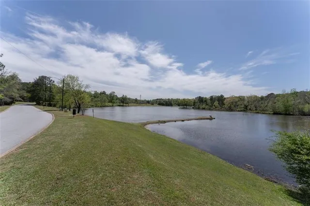 a view of a lake with mountain view