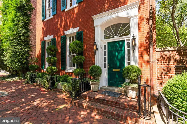 a front view of a building