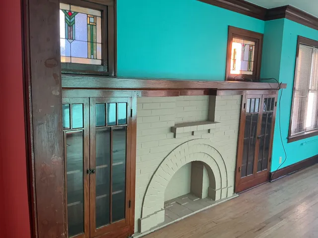 a view of a room with front door