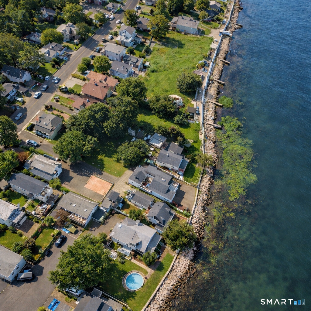 461 R Ocean Avenue West Haven, CT 06516 - Photo 2 of 2 an aerial view of residential house with outdoor space and trees all around
