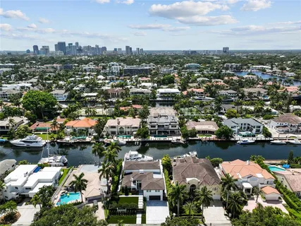 an aerial view of residential building with outdoor space