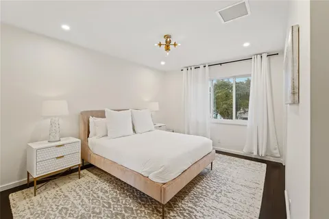 a view of a patio with plants and a patio