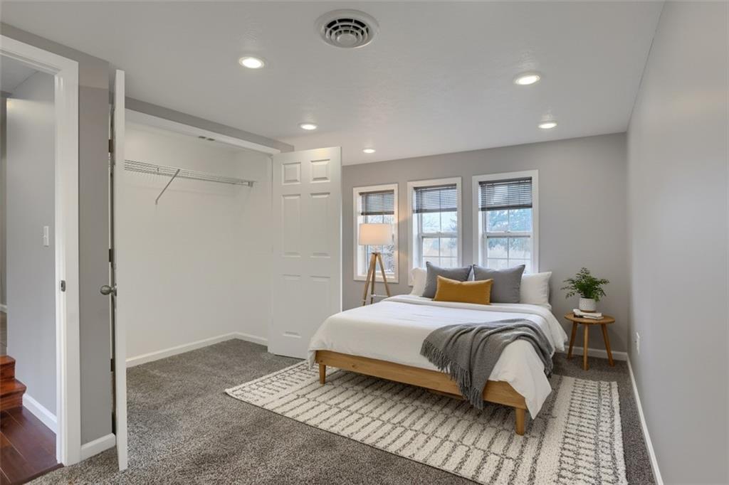 110 Oakville Road Beaver Falls, PA 15010 - Photo 25 of 48 a bedroom with a large bed and a window