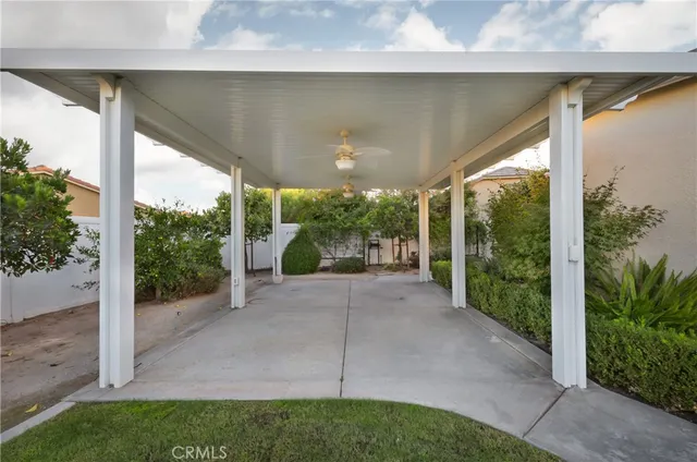 a house view with a garden space