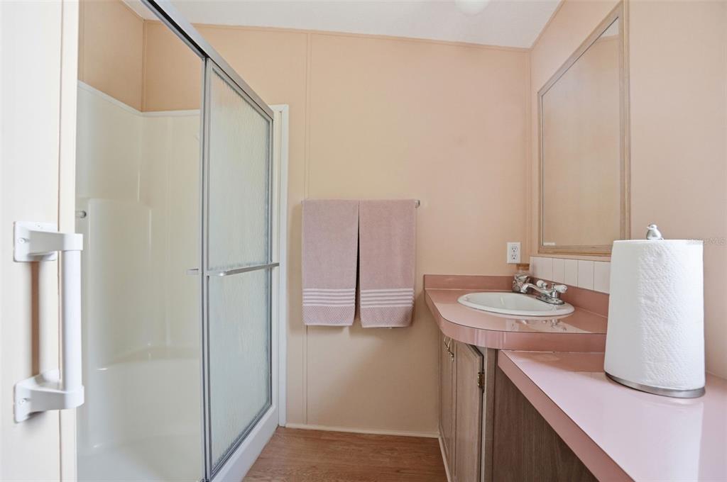 5161 Forest Glenn Drive Spring Hill, FL 34607 - Photo 23 of 51 a bathroom with a sink and a mirror