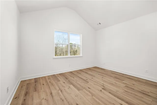 a view of small space with racks on the wall