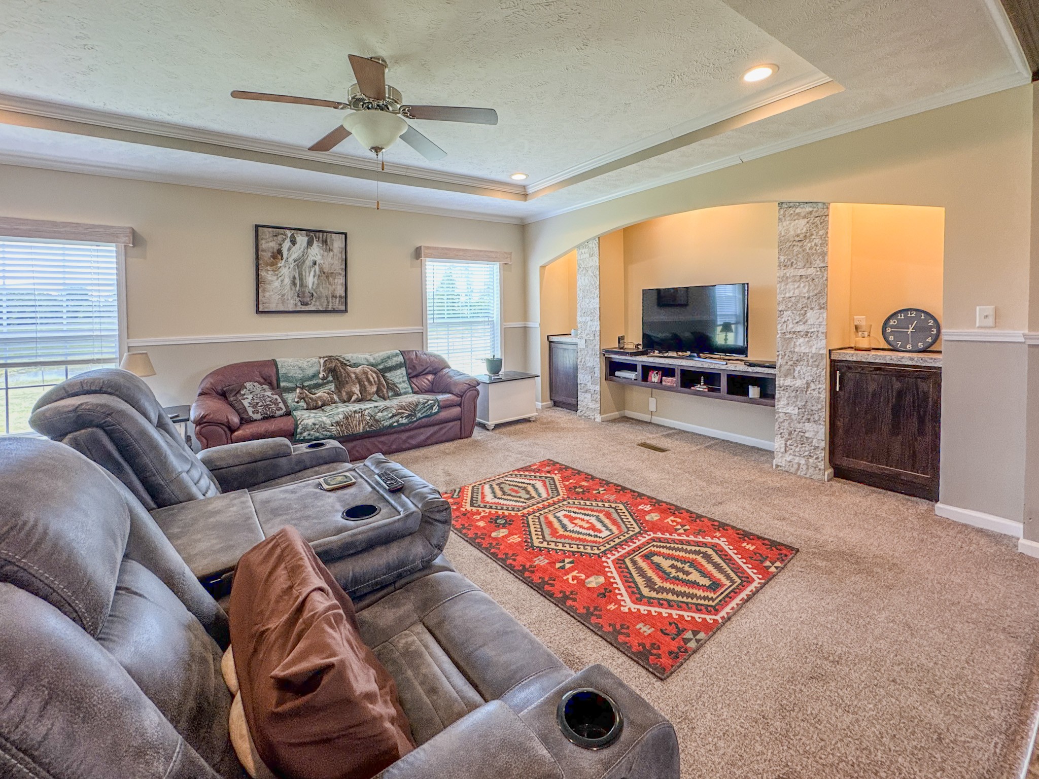 1198 David Patterson Road Lutts, TN 38471 - Photo 21 of 82 a living room with furniture and a flat screen tv