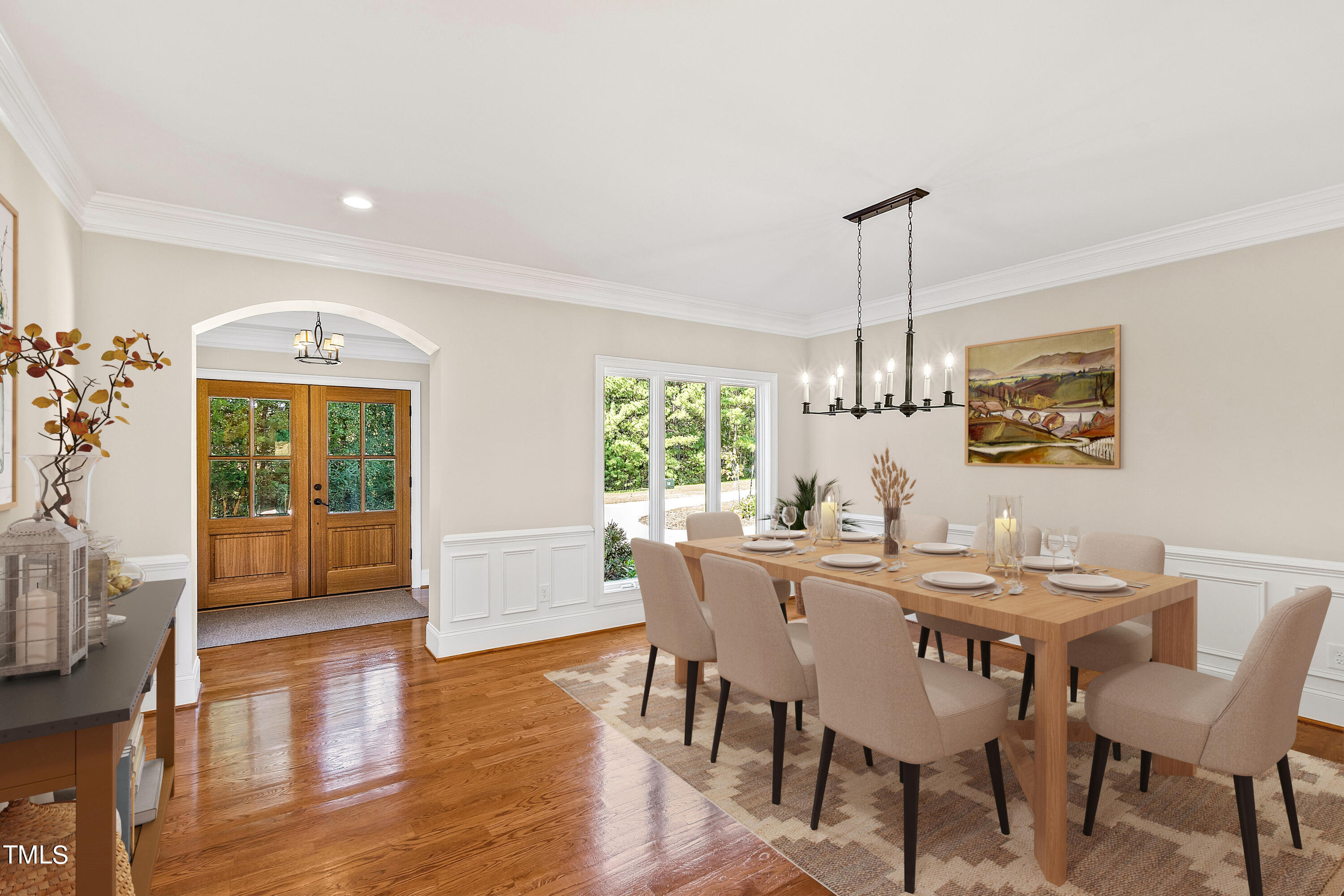 3700 Lark Farm Road Franklinton, NC 27525 - Photo 18 of 87 a view of a dining room with furniture window and wooden floor