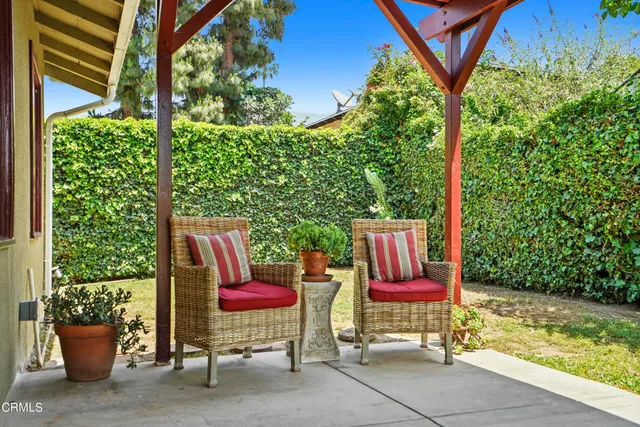 a view of outdoor space with seating area