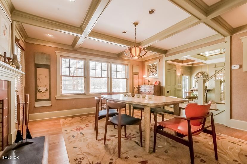 5 Lake Drive Riverside, CT 06878 - Photo 4 of 30 a view of a dining room with furniture window and wooden floor
