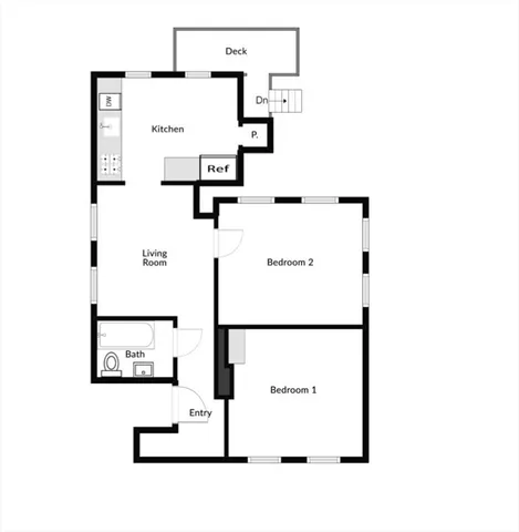 a picture of room with a couch