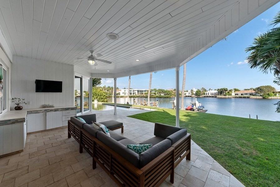 1430 Lands End Road Manalapan, FL 33462 - Photo 23 of 27 Covered Patio off the Great Room