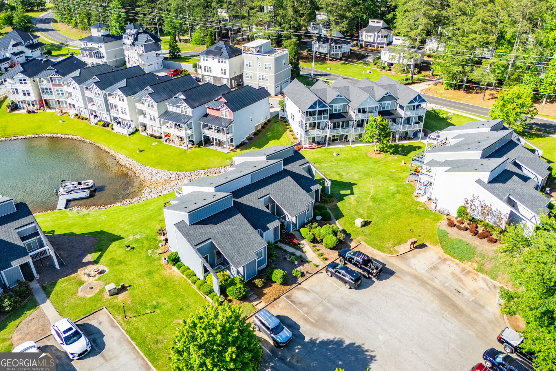 325 Berry Court Villa Rica, GA 30180 - Photo 36 of 43 an aerial view of a swimming pool with outdoor seating