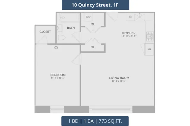 $1,095,000 | 10 Quincy Street, Unit 1F | Clinton Hill