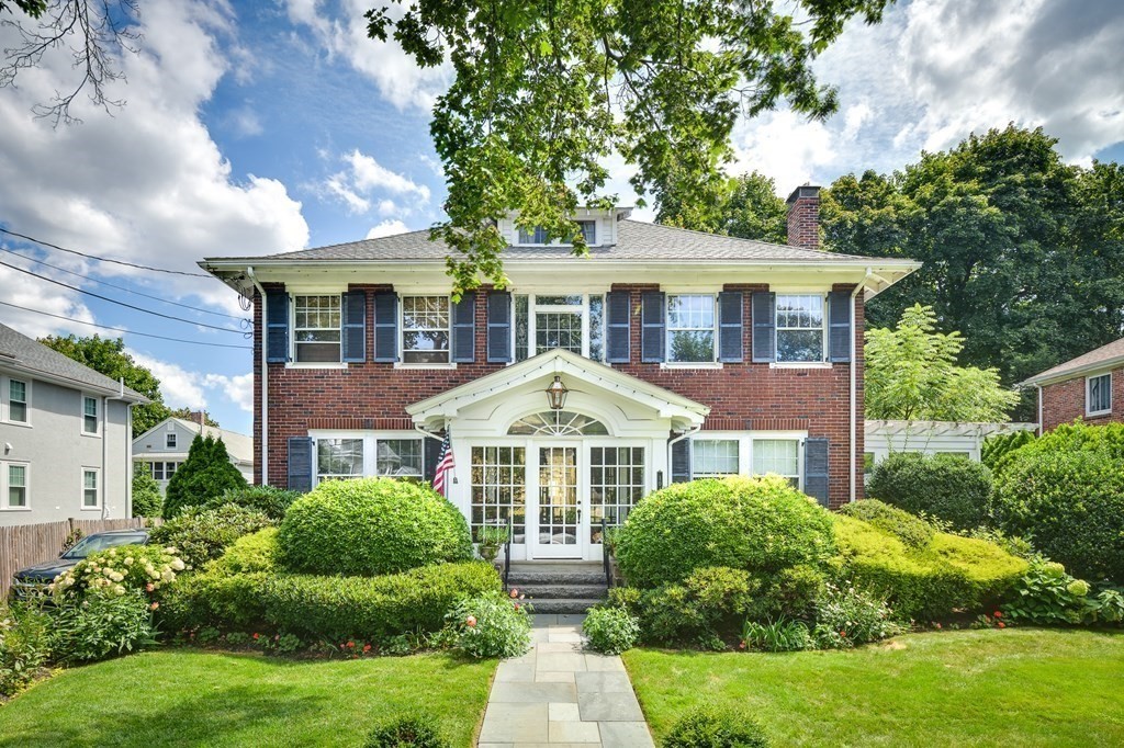 104 Manet Road Newton, MA 02467 - Photo 24 of 24 a front view of a house with a yard