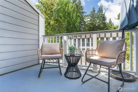 a view of a chairs in balcony