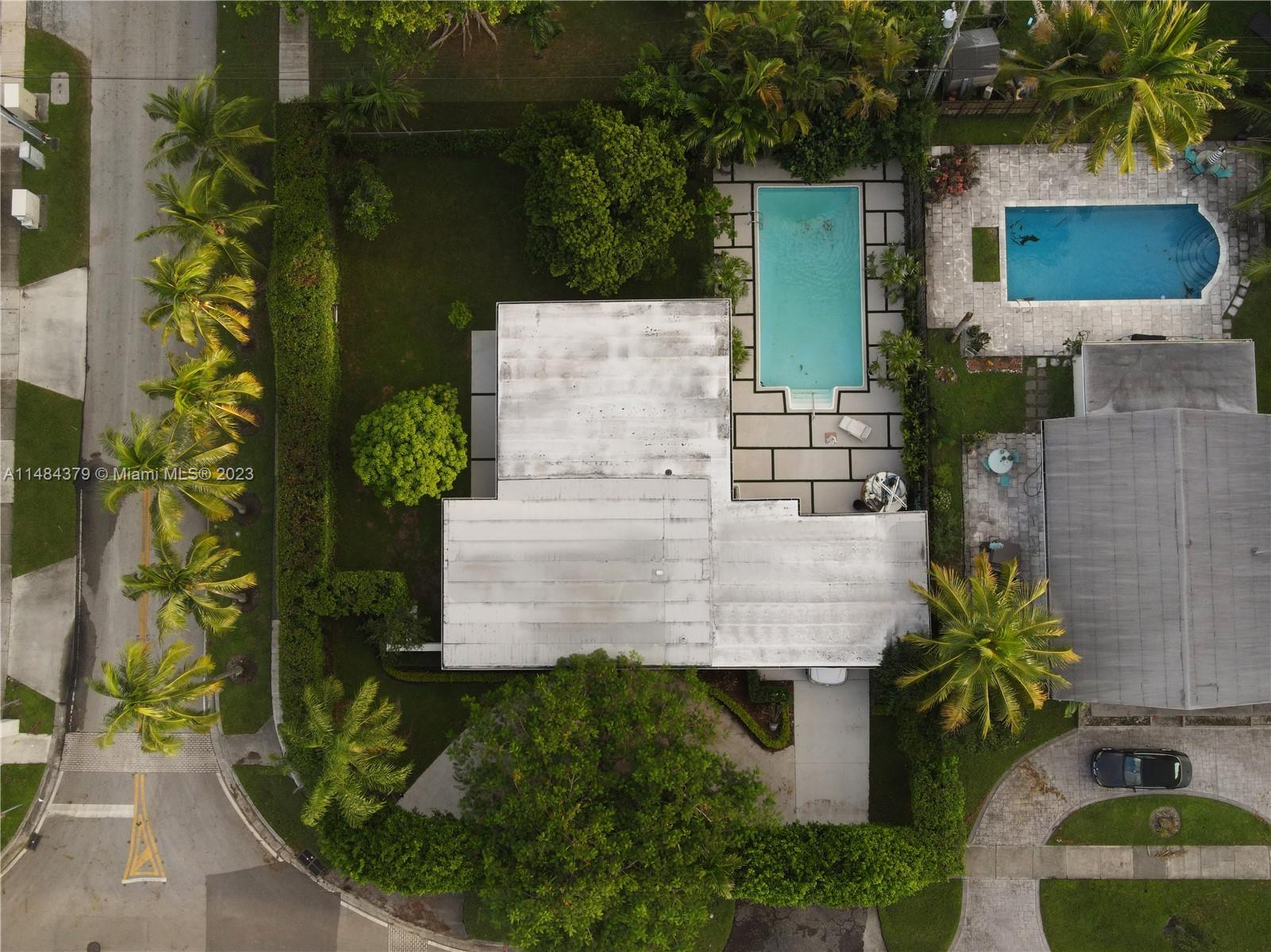 1990 Keystone Boulevard North Miami, FL 33181 - Photo 18 of 20 an aerial view of a house with outdoor space and street view
