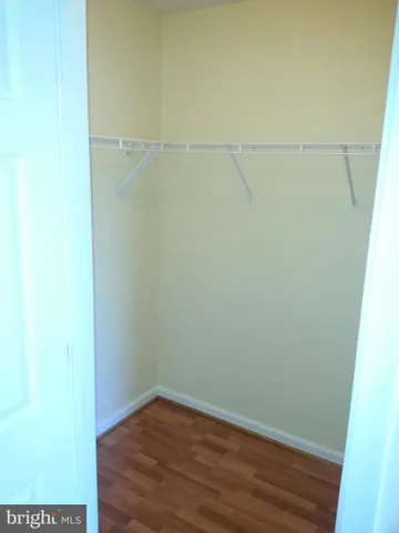 a view of small space with wooden floor