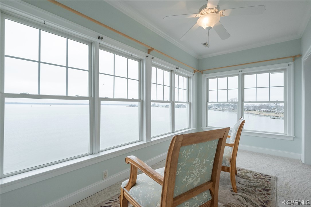 580 Riverside Drive Lancaster, VA 22503 - Photo 40 of 50 a view of a dining room with furniture window and outside view