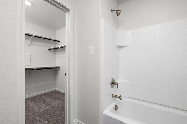 a bathroom with a tub