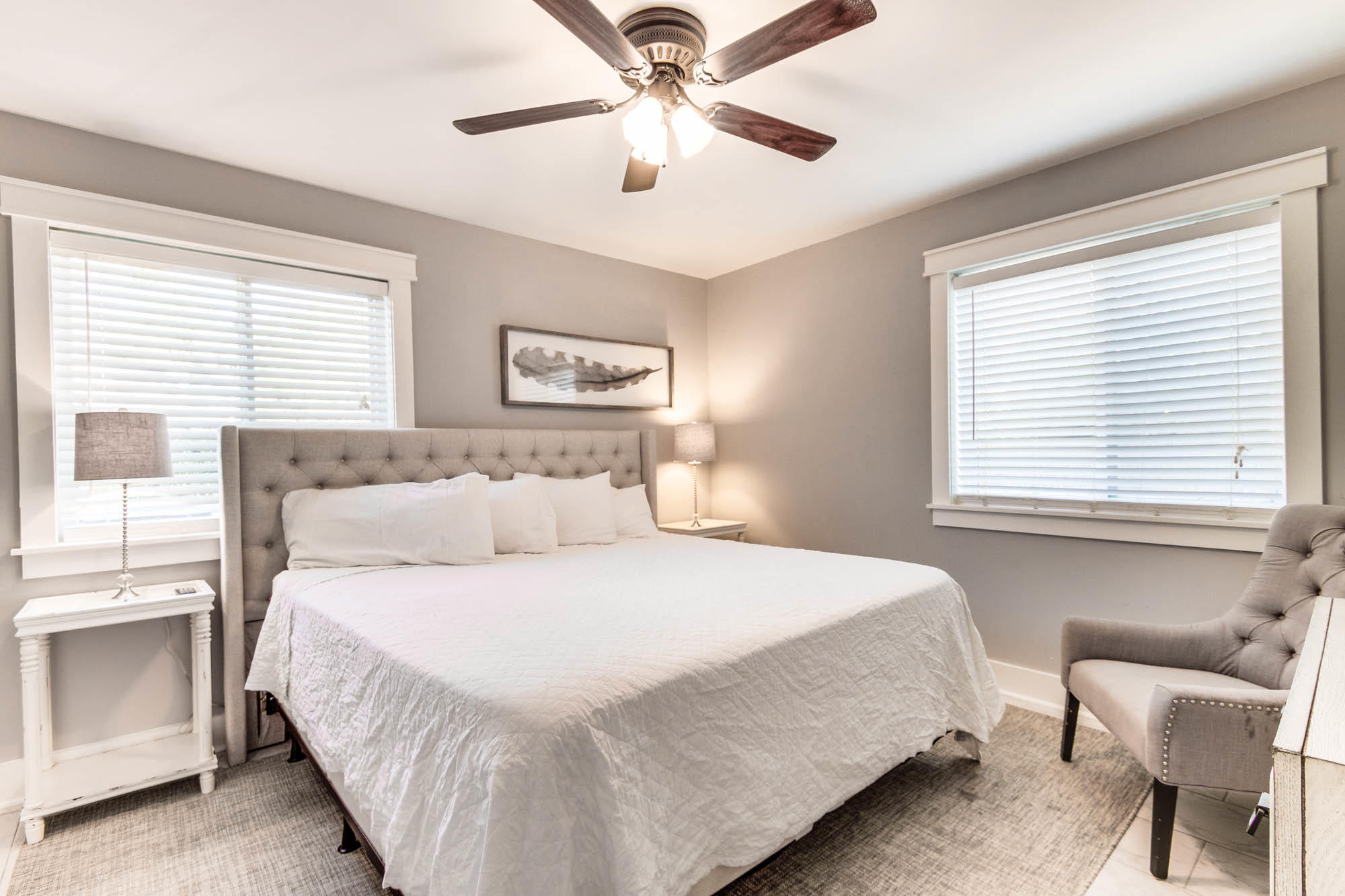 74 Pompano Street Inlet Beach, FL 32461 - Photo 11 of 46 a bedroom with a bed and a table with chair