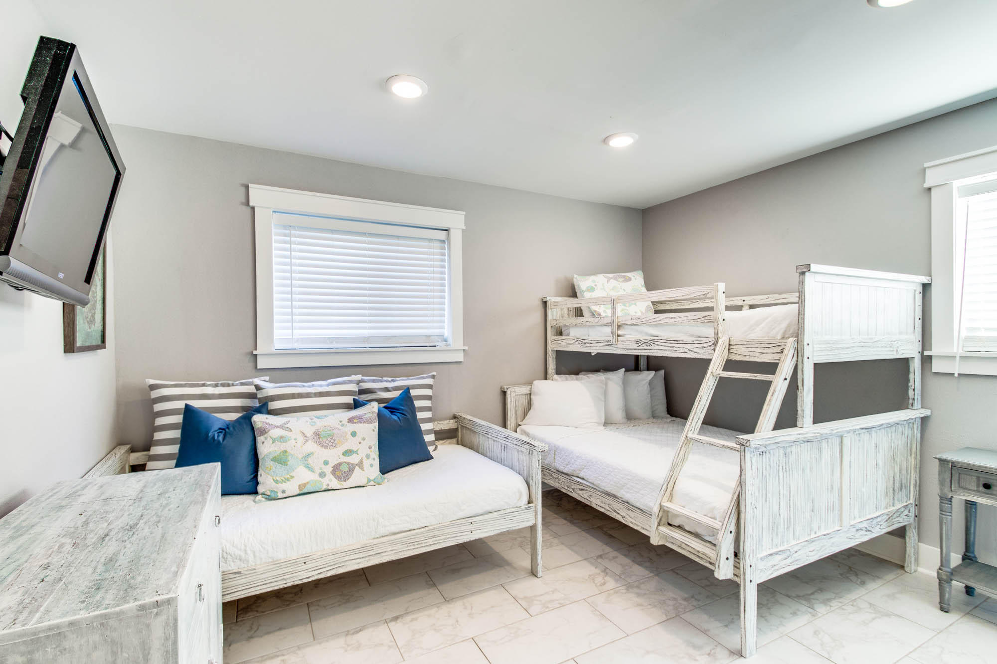 74 Pompano Street Inlet Beach, FL 32461 - Photo 20 of 46 a living room with furniture and a flat screen tv