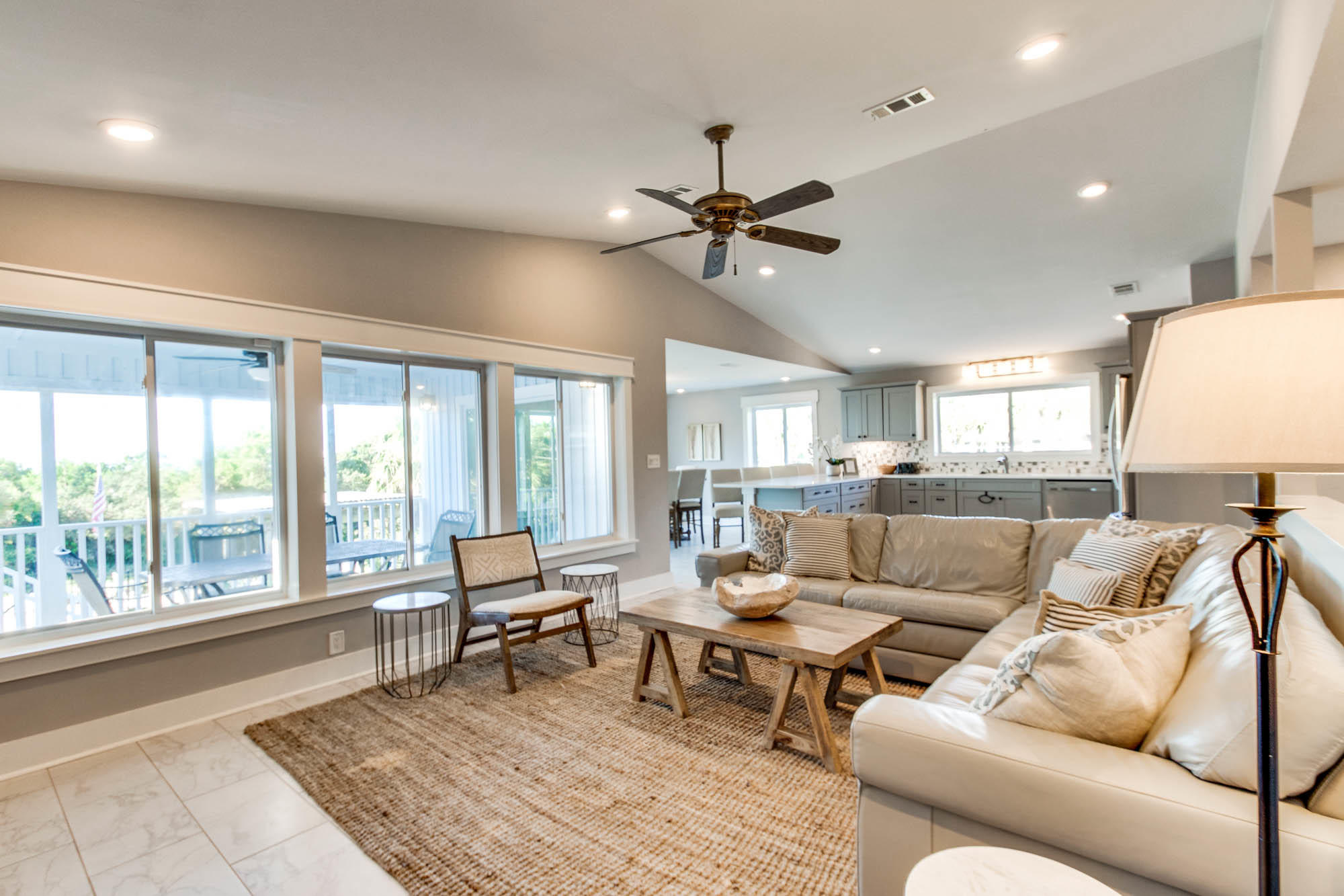 74 Pompano Street Inlet Beach, FL 32461 - Photo 3 of 46 a living room with furniture and a large window