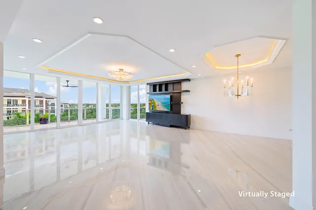a view of a kitchen with furniture and a window