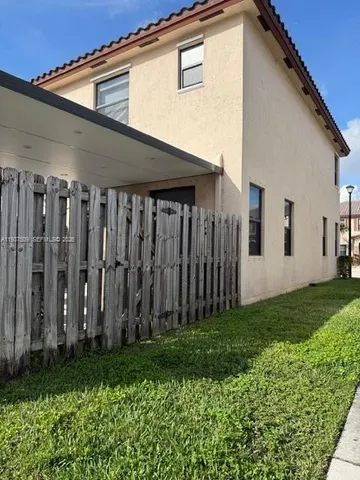 a backyard of a house