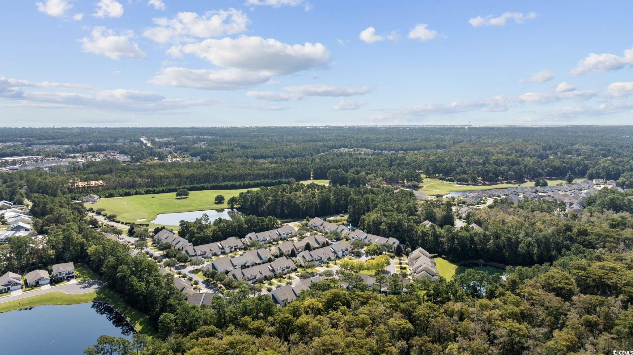 306 River Rock Lane, Unit 1304 Murrells Inlet, SC 29576 - Photo 40 of 40 Aerial perspective of suburban area featuring a large body of water