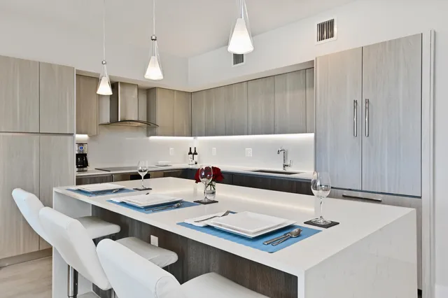 a workspace with furniture and window