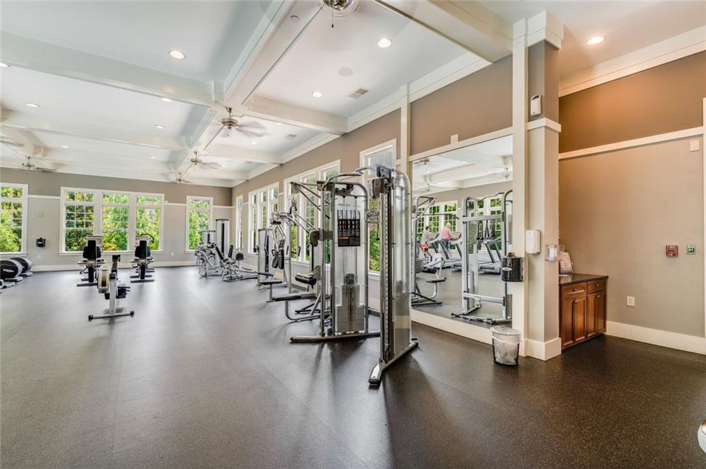 317 Riversedge Drive Atlanta, GA 30339 - Photo 54 of 68 a view of a room with gym equipment