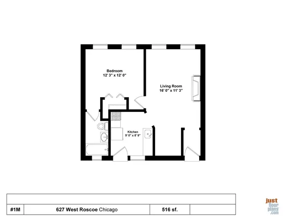 $2,195 | 631 West Roscoe Street, Unit M2, Chicago, IL 60657